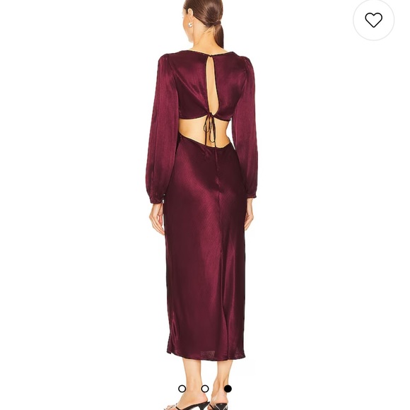 Astr the label Burgundy Beautiful SLEEVE MIDI DRESS - Picture 3 of 4